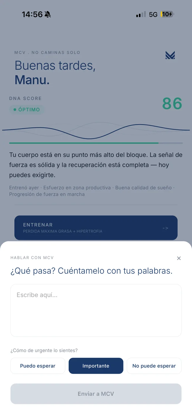 Hablar con MCV: cuéntaselo con tus palabras y marca la urgencia